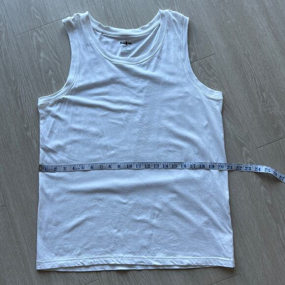 J Crew Broken In Tank Top Mens Medium White Flaw - Picture 5 of 11